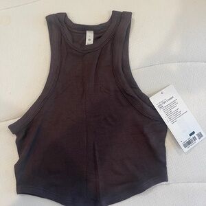 lululemon athletica hold tight cropped tank brown